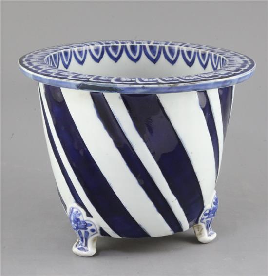 A Chinese blue and white jardiniere, probably Wanli period,